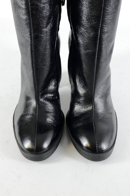 BUUTS Zara Overknees Leder schwarz 224088-10