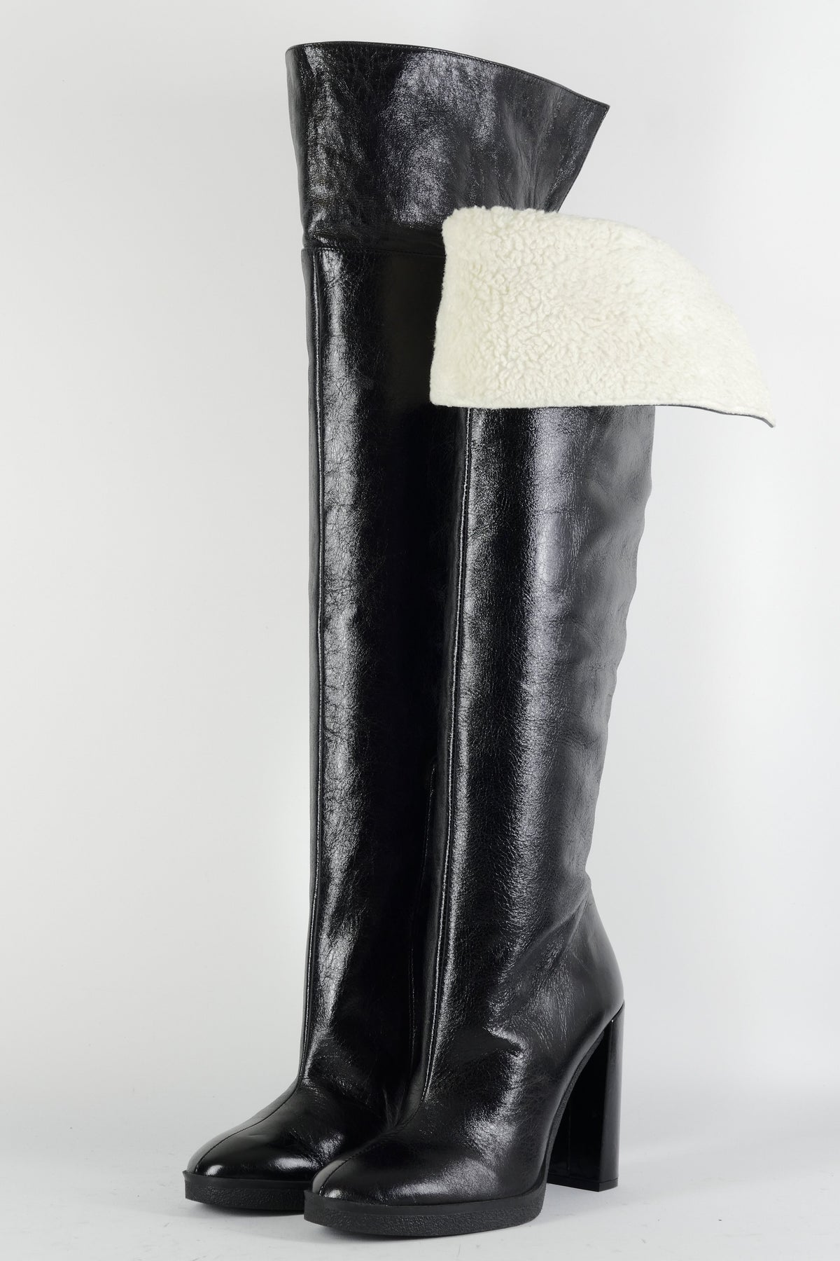 BUUTS Zara Overknees Leder schwarz 224088-2