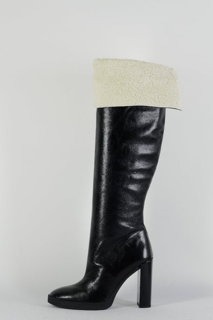 BUUTS Zara Overknees Leder schwarz 224088-3