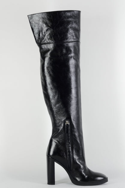 BUUTS Zara Overknees Leder schwarz 224088-4