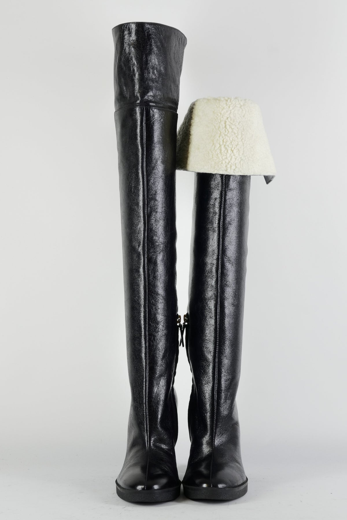 BUUTS Zara Overknees Leder schwarz 224088-6