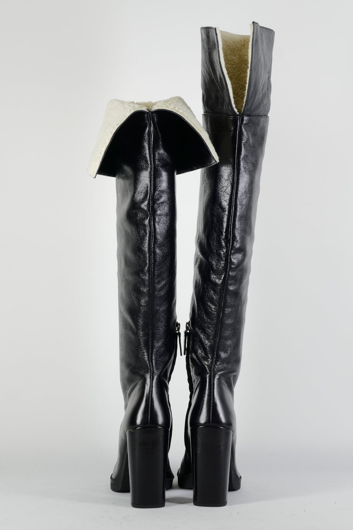 BUUTS Zara Overknees Leder schwarz 224088-7