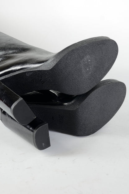 BUUTS Zara Overknees Leder schwarz 224088-9