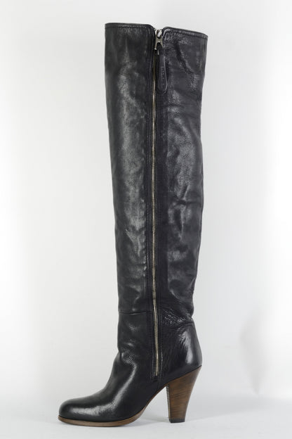BUUTS Barbara Bui Overknees Leder schwarz 224093-1