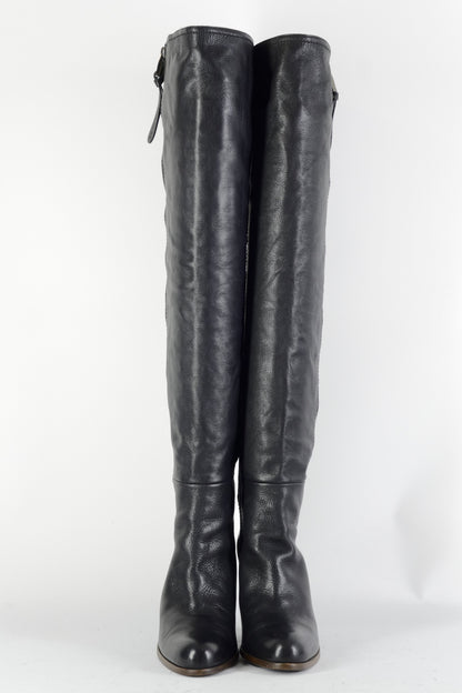 BUUTS Barbara Bui Overknees Leder schwarz 224093-4