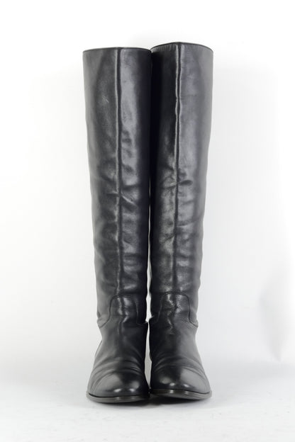 BUUTS Santoni Stiefel Leder schwarz 224094-4