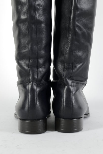 BUUTS Santoni Stiefel Leder schwarz 224094-6