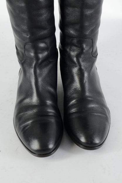 BUUTS Santoni Stiefel Leder schwarz 224094-7