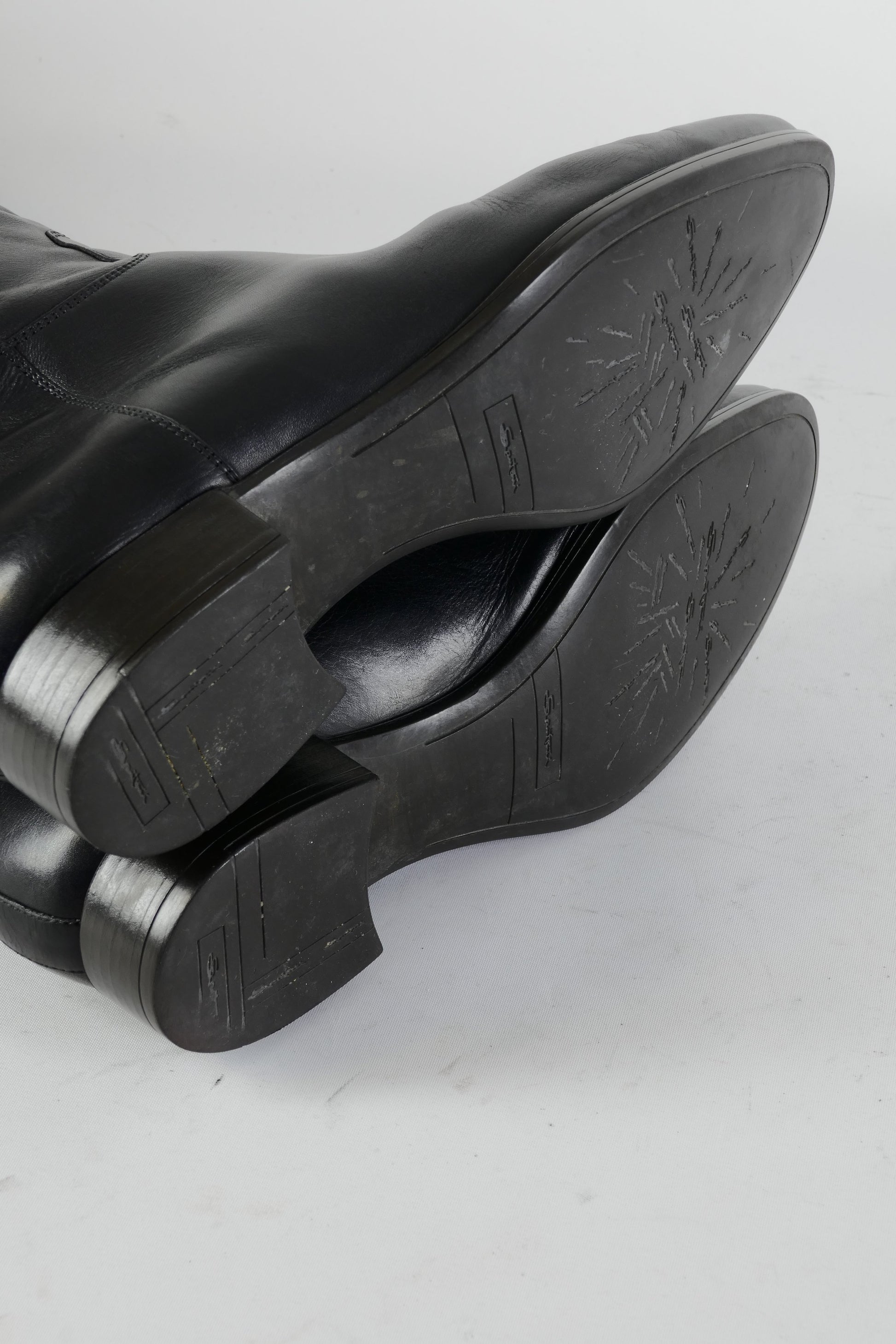 BUUTS Santoni Stiefel Leder schwarz 224094-8