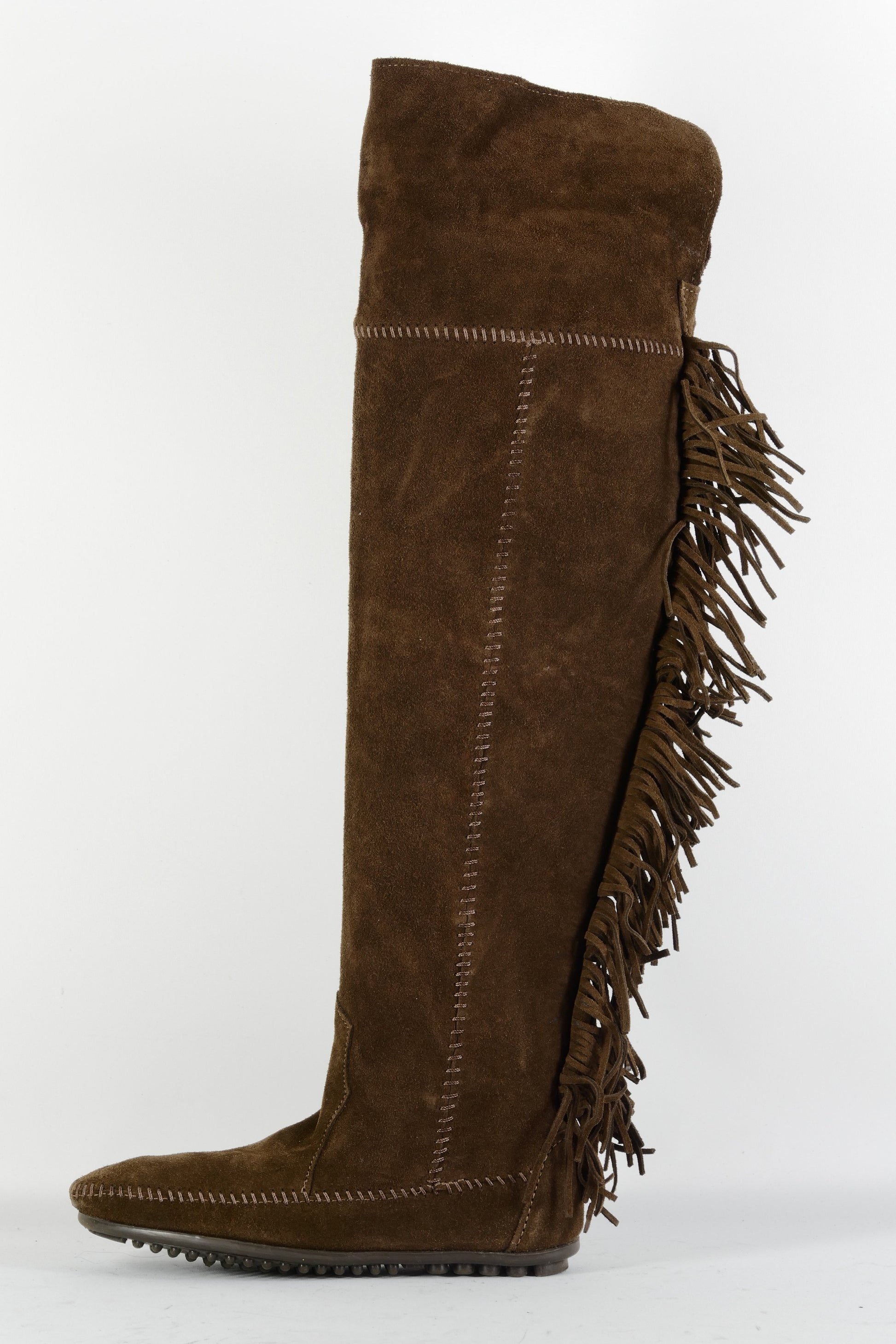 BUUTS Minnetonka Overknees Wildleder braun 224097-1