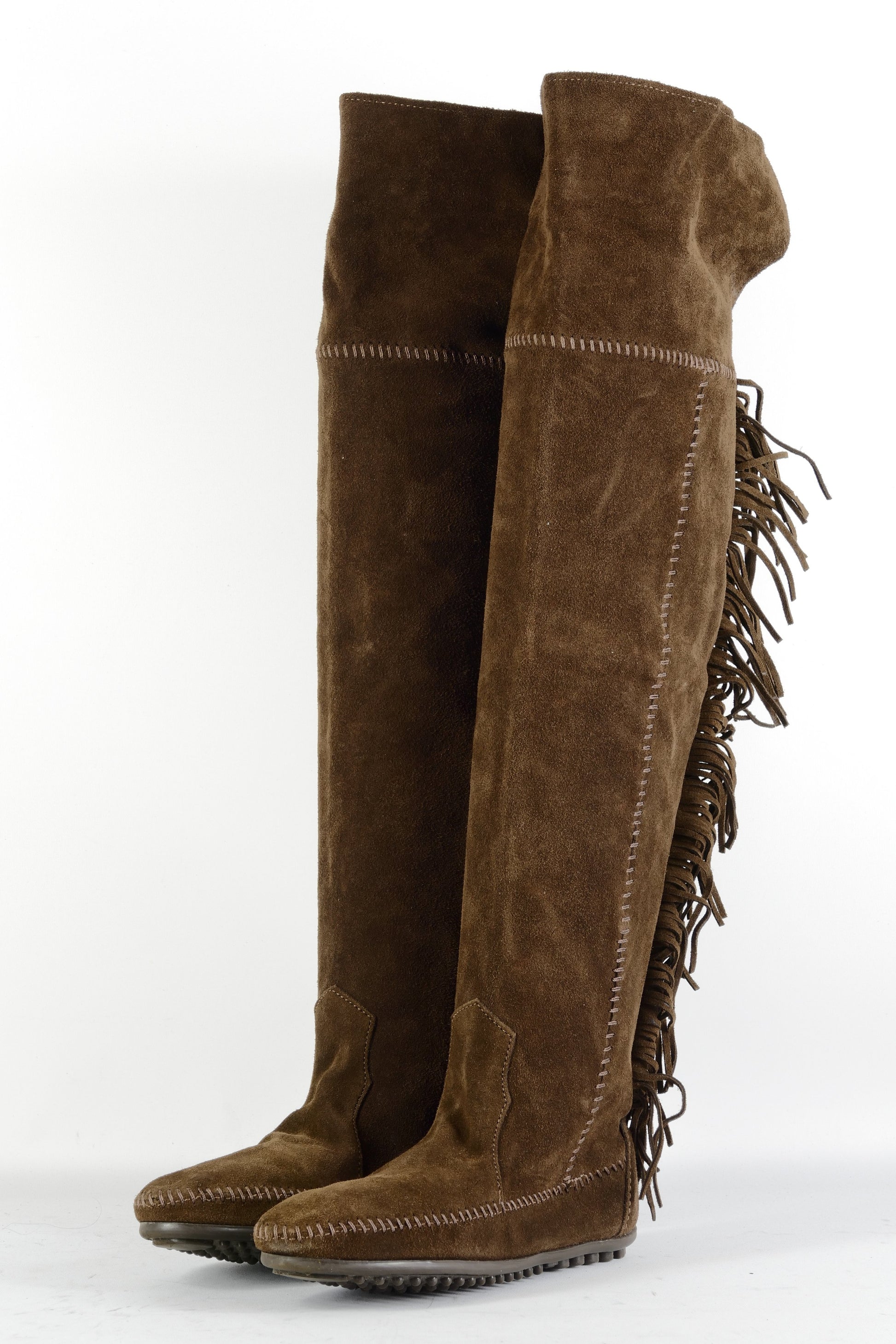 BUUTS Minnetonka Overknees Wildleder braun 224097-2