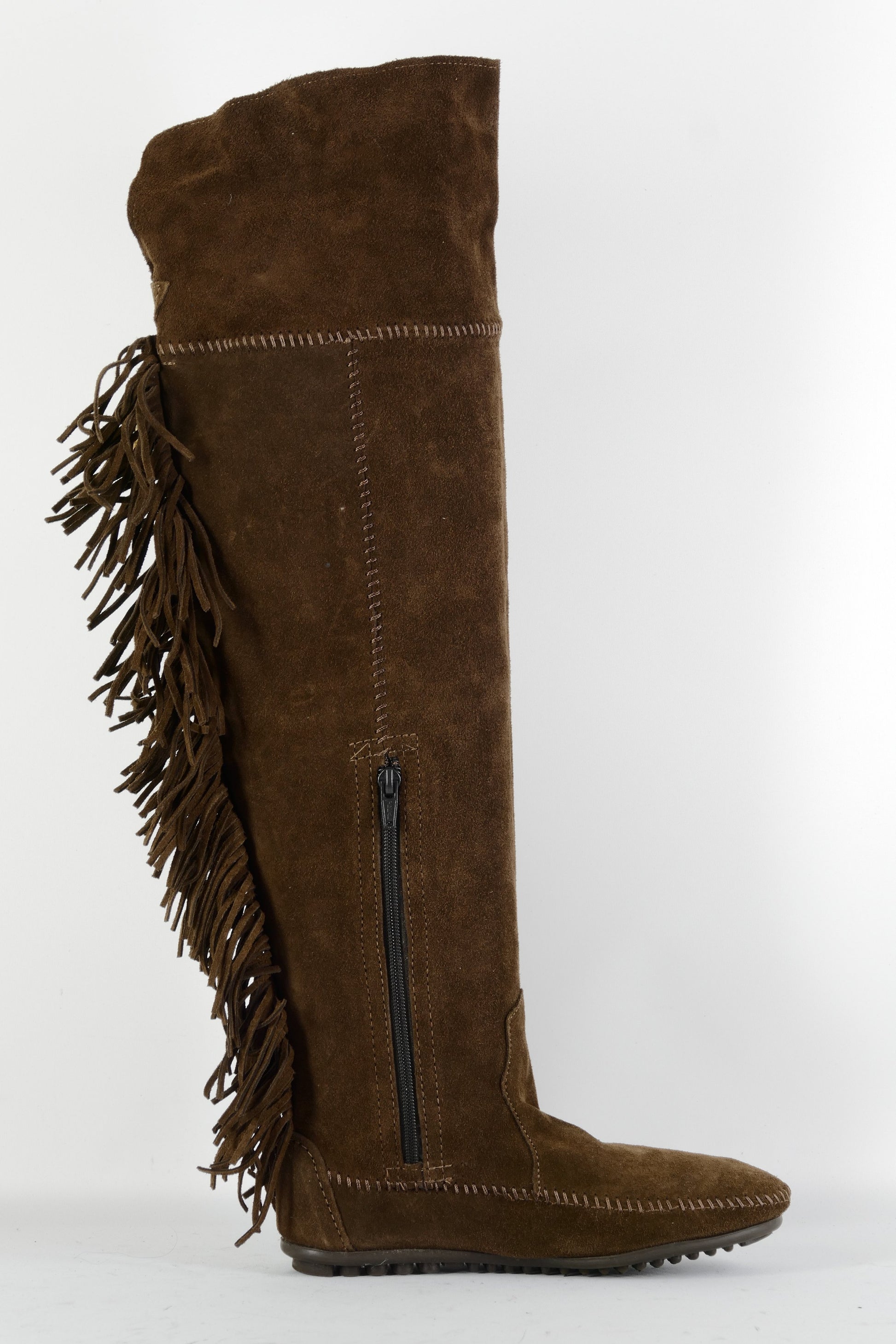 BUUTS Minnetonka Overknees Wildleder braun 224097-3