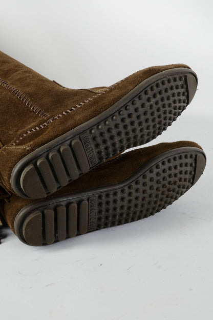 BUUTS Minnetonka Overknees Wildleder braun 224097-8