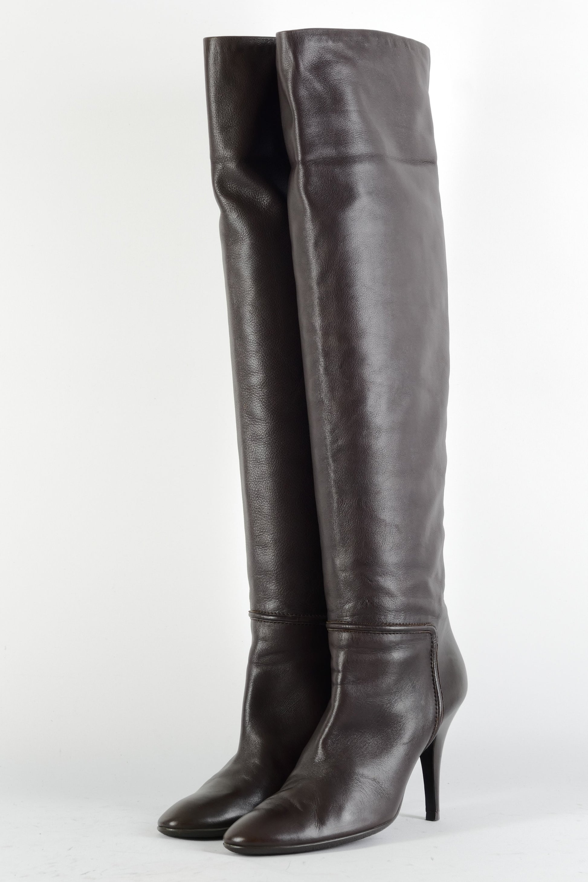 BUUTS Giuseppe Zanotti Vicini Hohe Stiefel Leder dunkelbraun 224101-2