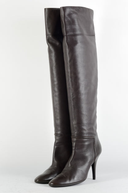 BUUTS Giuseppe Zanotti Vicini Hohe Stiefel Leder dunkelbraun 224101-2