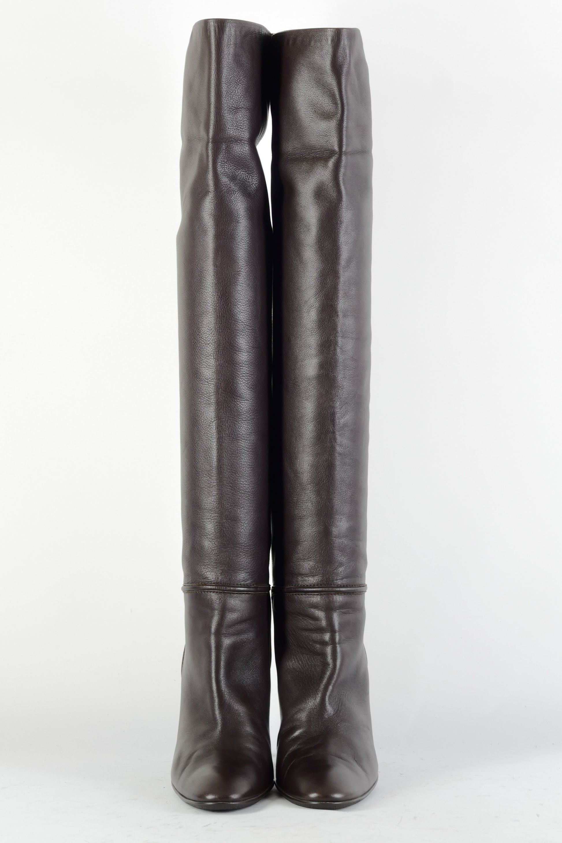 BUUTS Giuseppe Zanotti Vicini Hohe Stiefel Leder dunkelbraun 224101-4