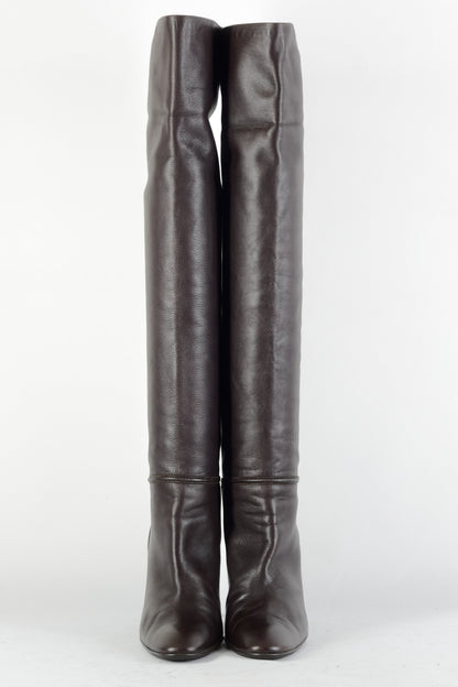 BUUTS Giuseppe Zanotti Vicini Hohe Stiefel Leder dunkelbraun 224101-4