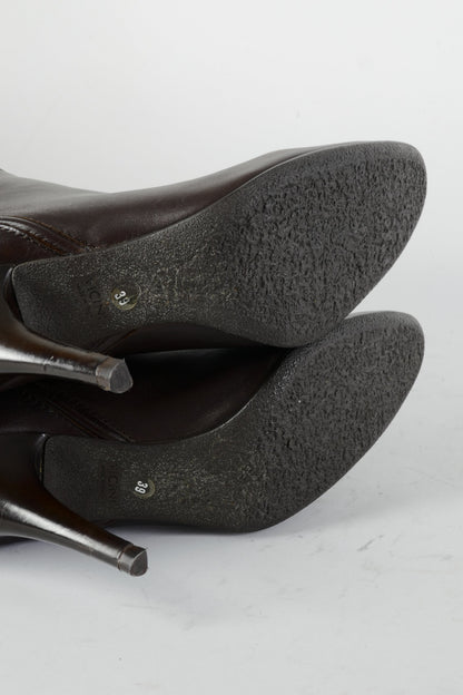 BUUTS Giuseppe Zanotti Vicini Hohe Stiefel Leder dunkelbraun 224101-8