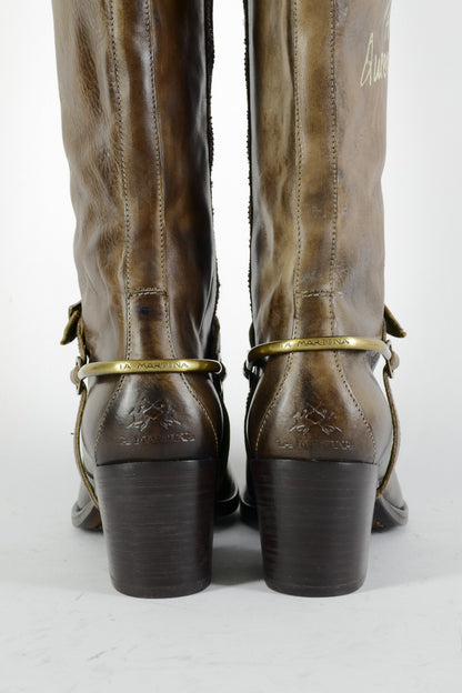 BUUTS La Martina Stiefel Leder braun 224106-6