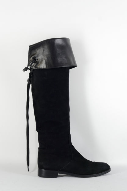 BUUTS Gianvito Rossi Overknees Wildleder schwarz 224109-11