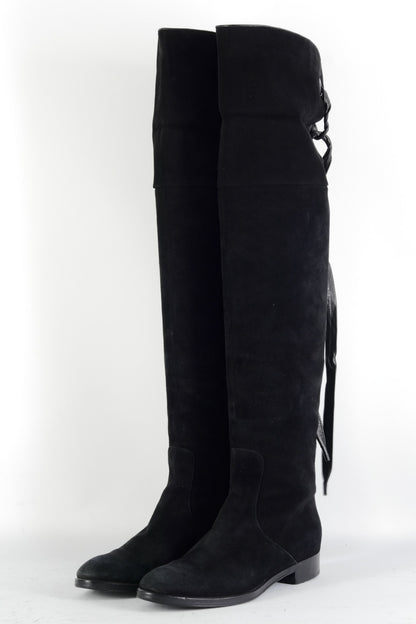 BUUTS Gianvito Rossi Overknees Wildleder schwarz 224109-2