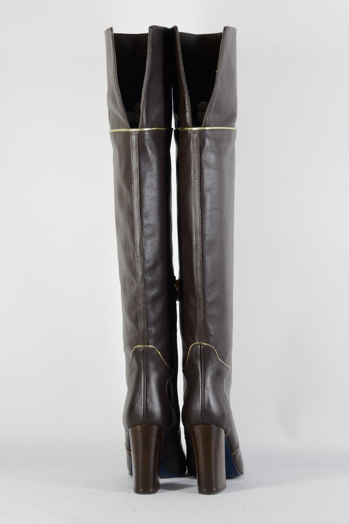 BUUTS Patrizia Pepe Overknees Leder dunkelbraun 224114-5