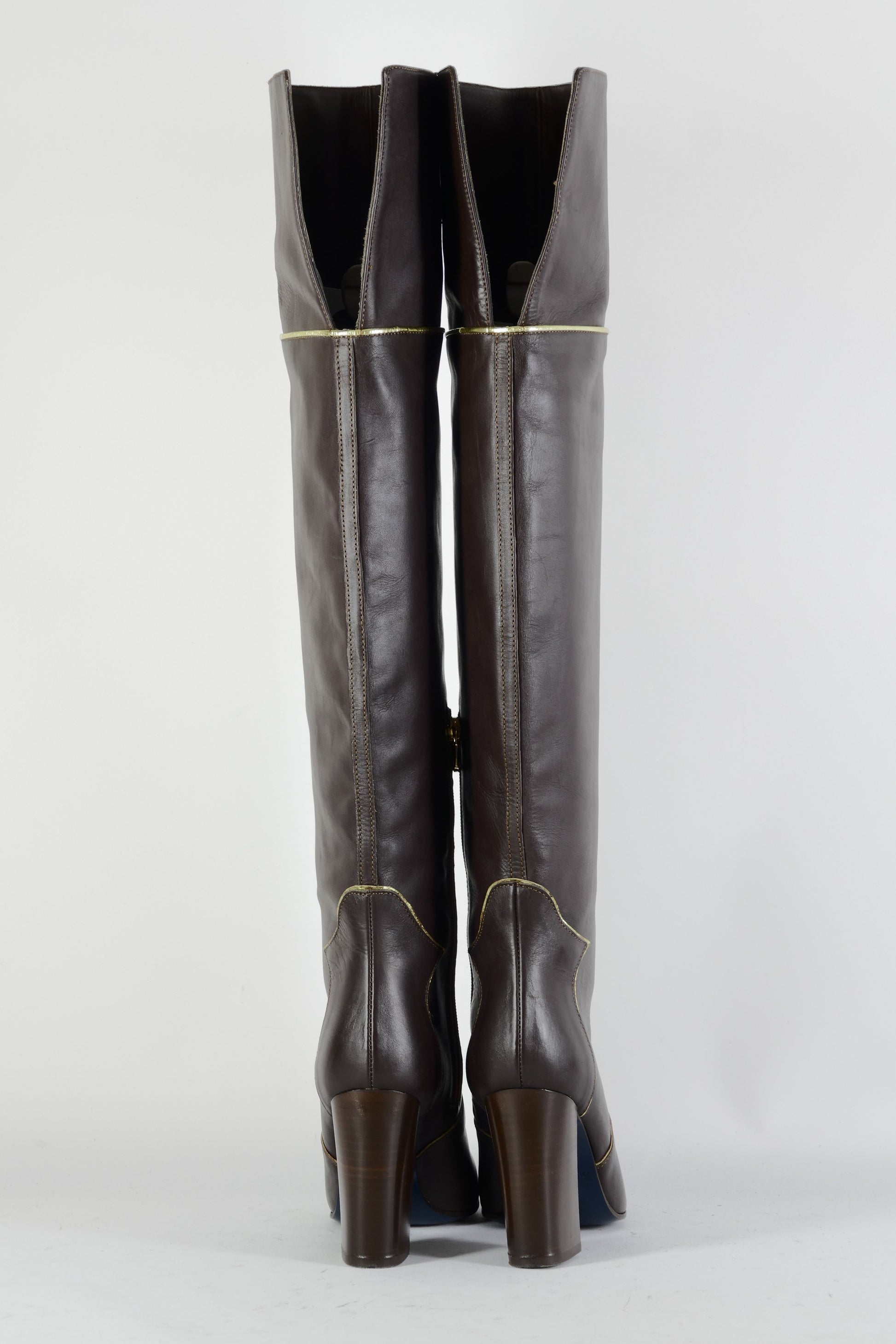 BUUTS Patrizia Pepe Overknees Leder dunkelbraun 224114-5