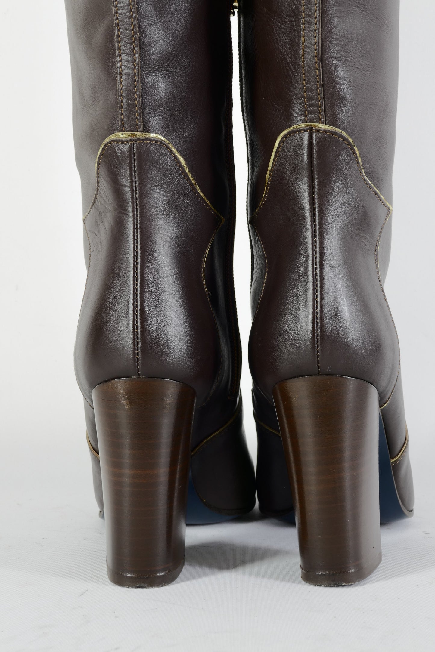 BUUTS Patrizia Pepe Overknees Leder dunkelbraun 224114-6