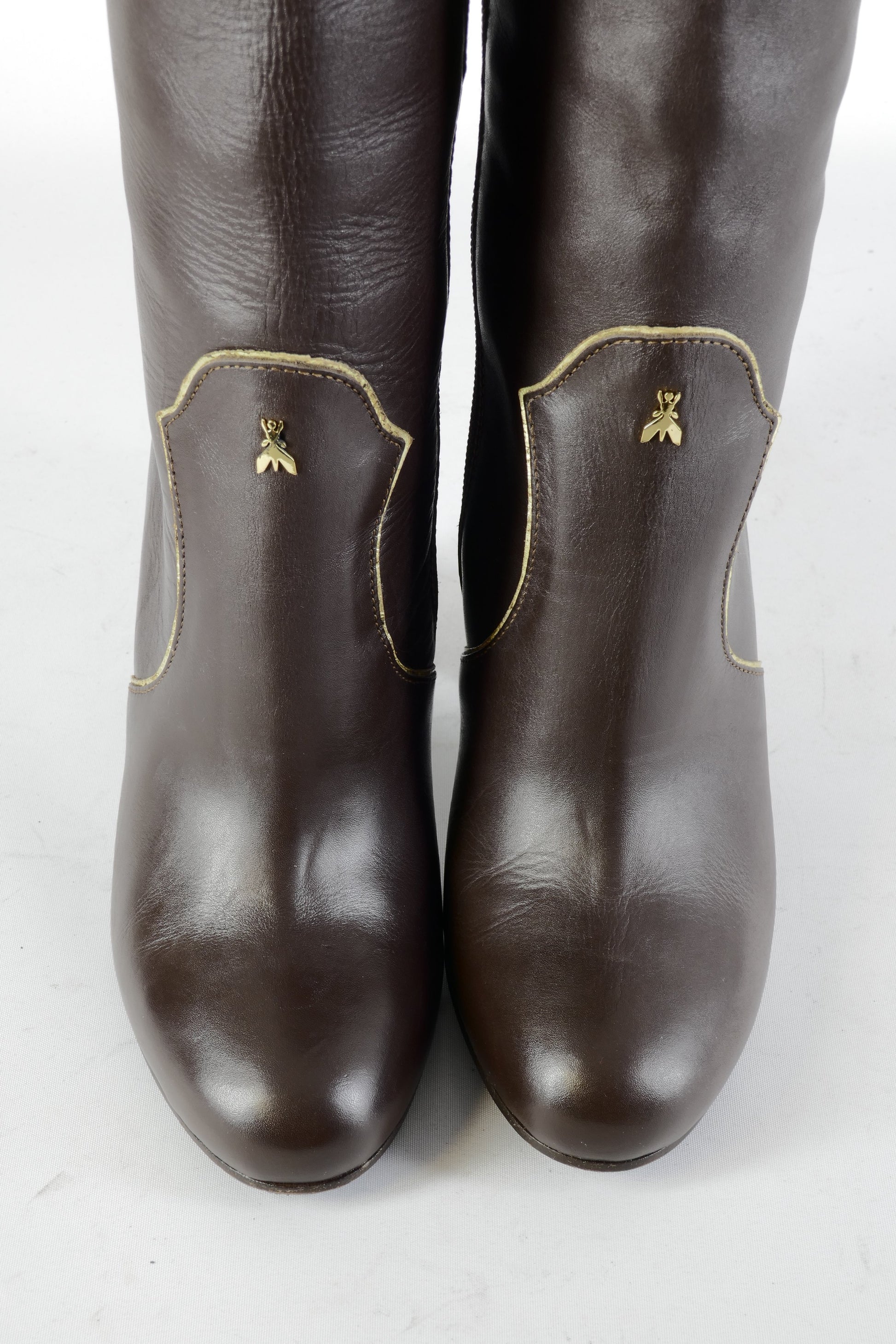 BUUTS Patrizia Pepe Overknees Leder dunkelbraun 224114-7