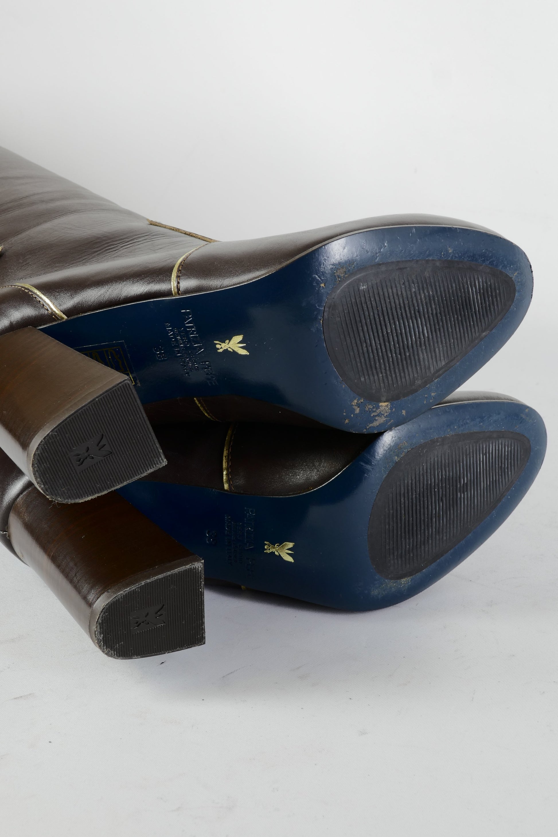 BUUTS Patrizia Pepe Overknees Leder dunkelbraun 224114-8