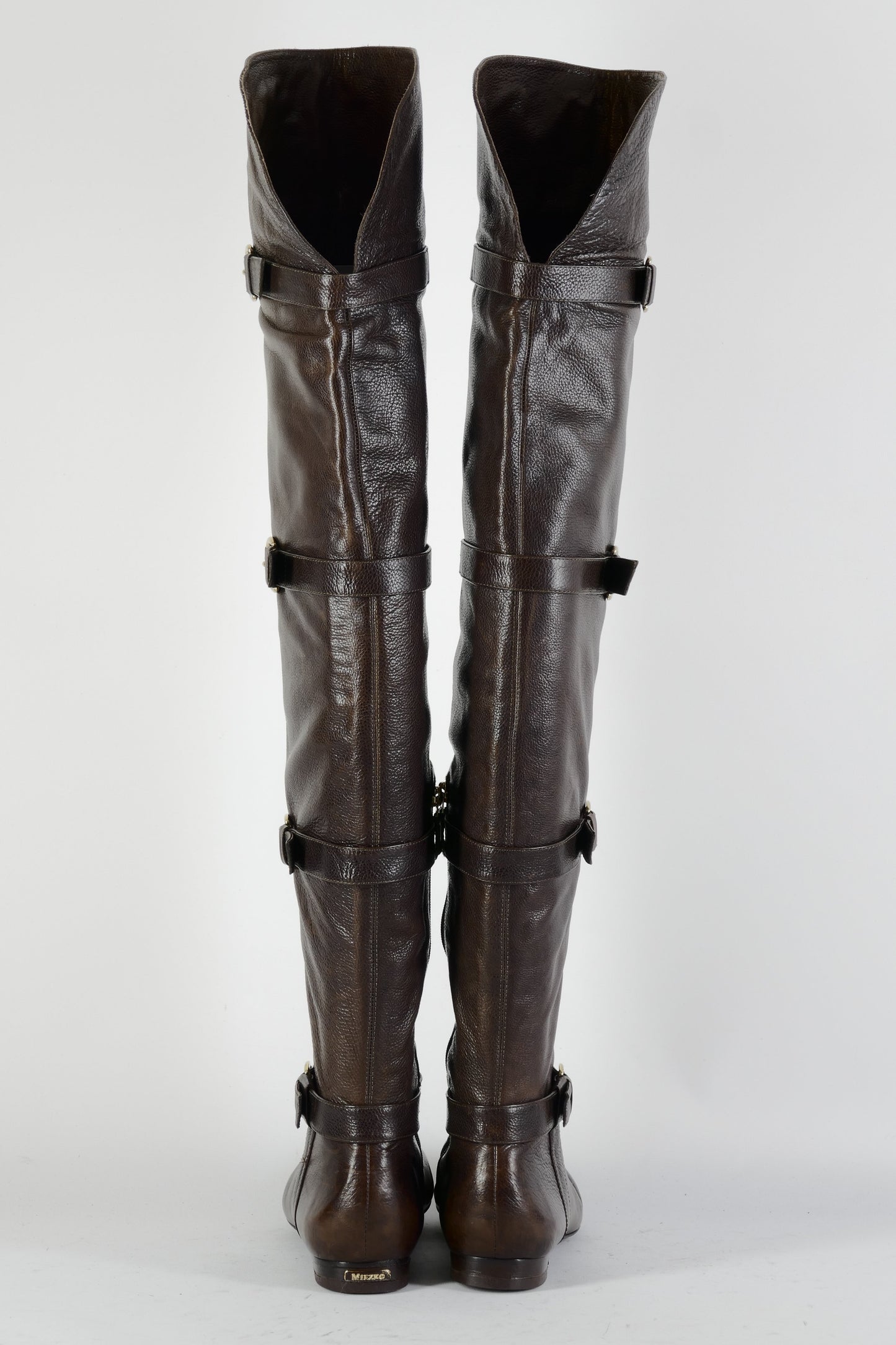 BUUTS Miezko Overknees Leder mittelbraun 224126-5