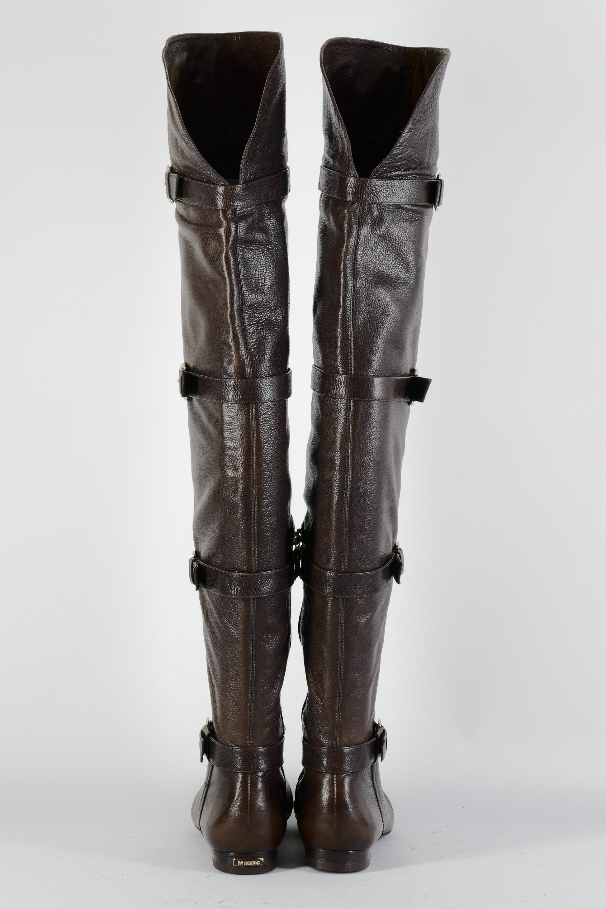 BUUTS Miezko Overknees Leder mittelbraun 224126-5