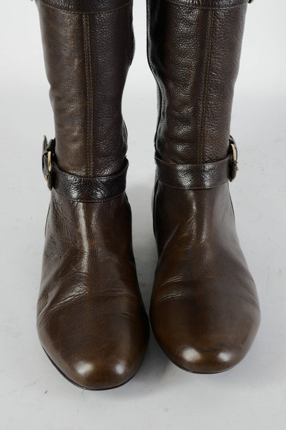 BUUTS Miezko Overknees Leder mittelbraun 224126-7