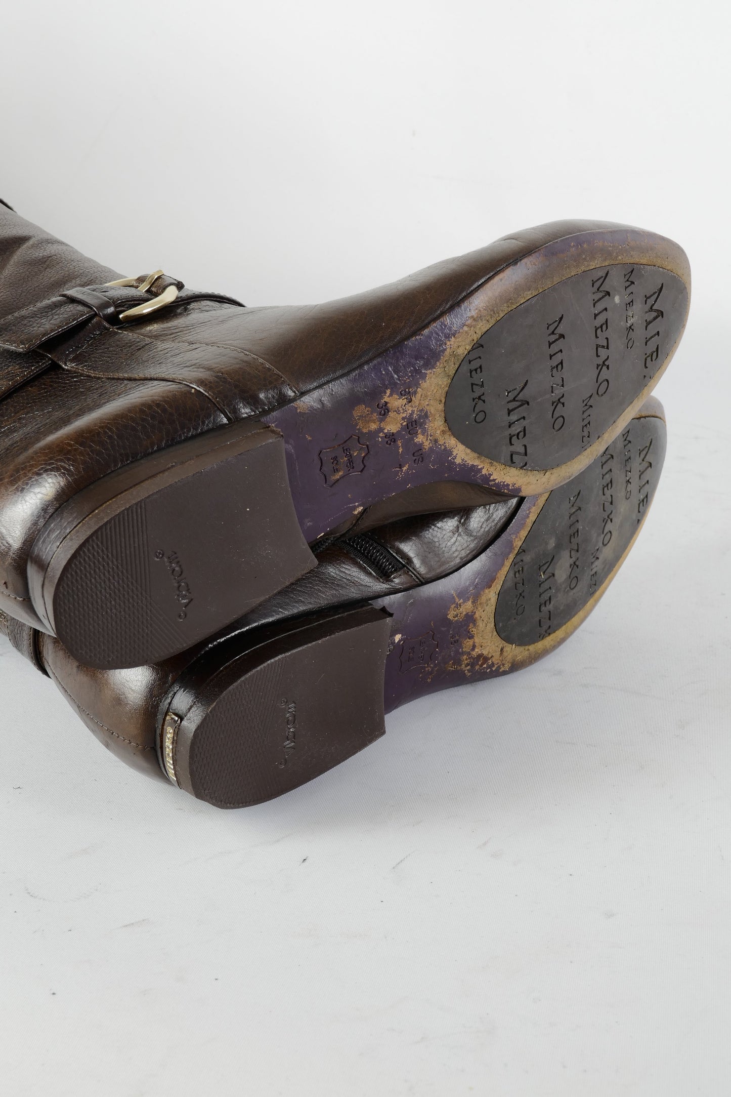 BUUTS Miezko Overknees Leder mittelbraun 224126-8
