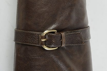 BUUTS Miezko Overknees Leder mittelbraun 224126-9