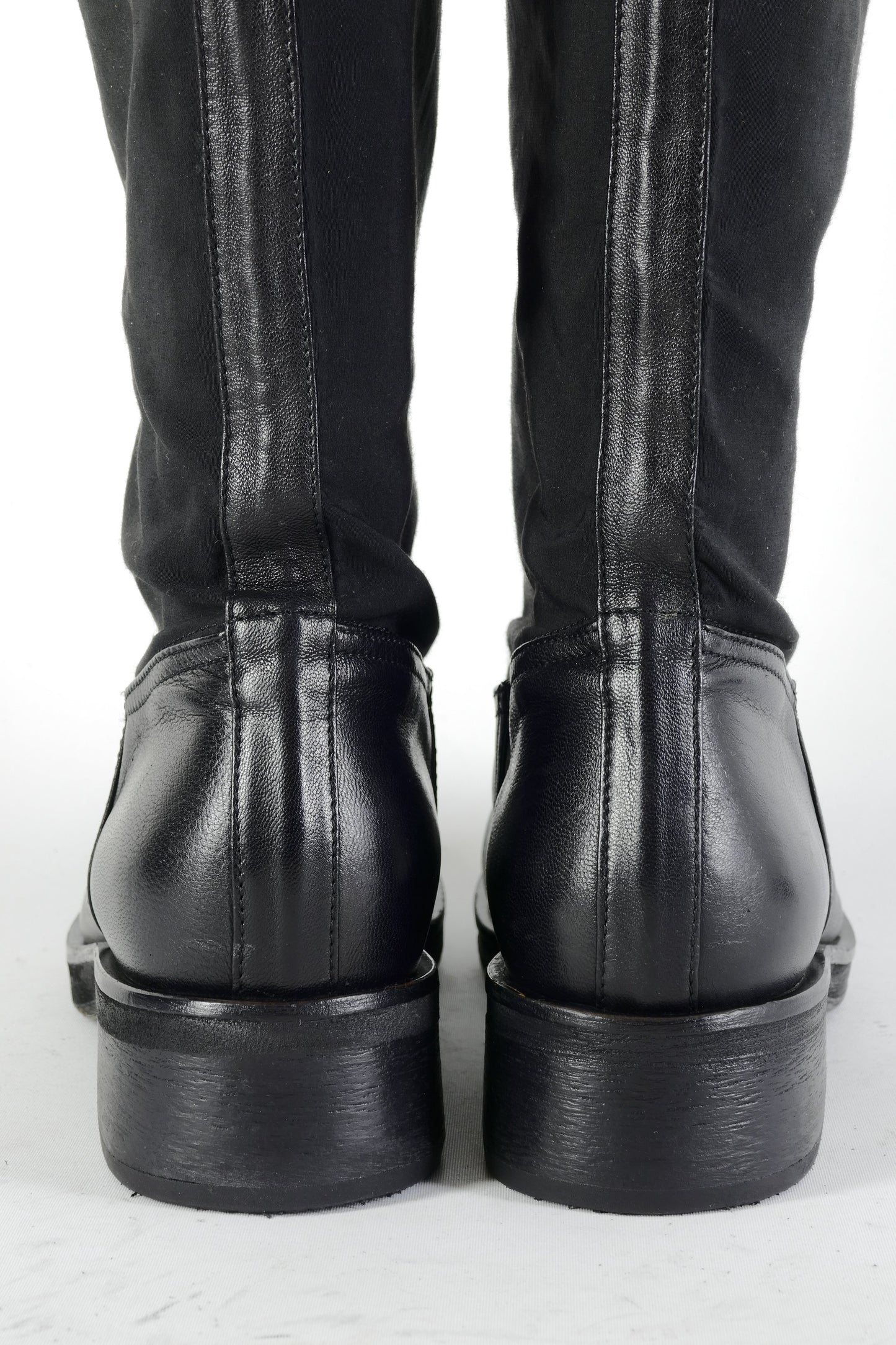 BUUTS Twinset Overknees Leder schwarz 225005-6