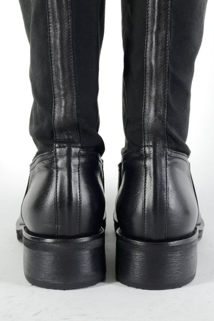 BUUTS Twinset Overknees Leder schwarz 225005-6