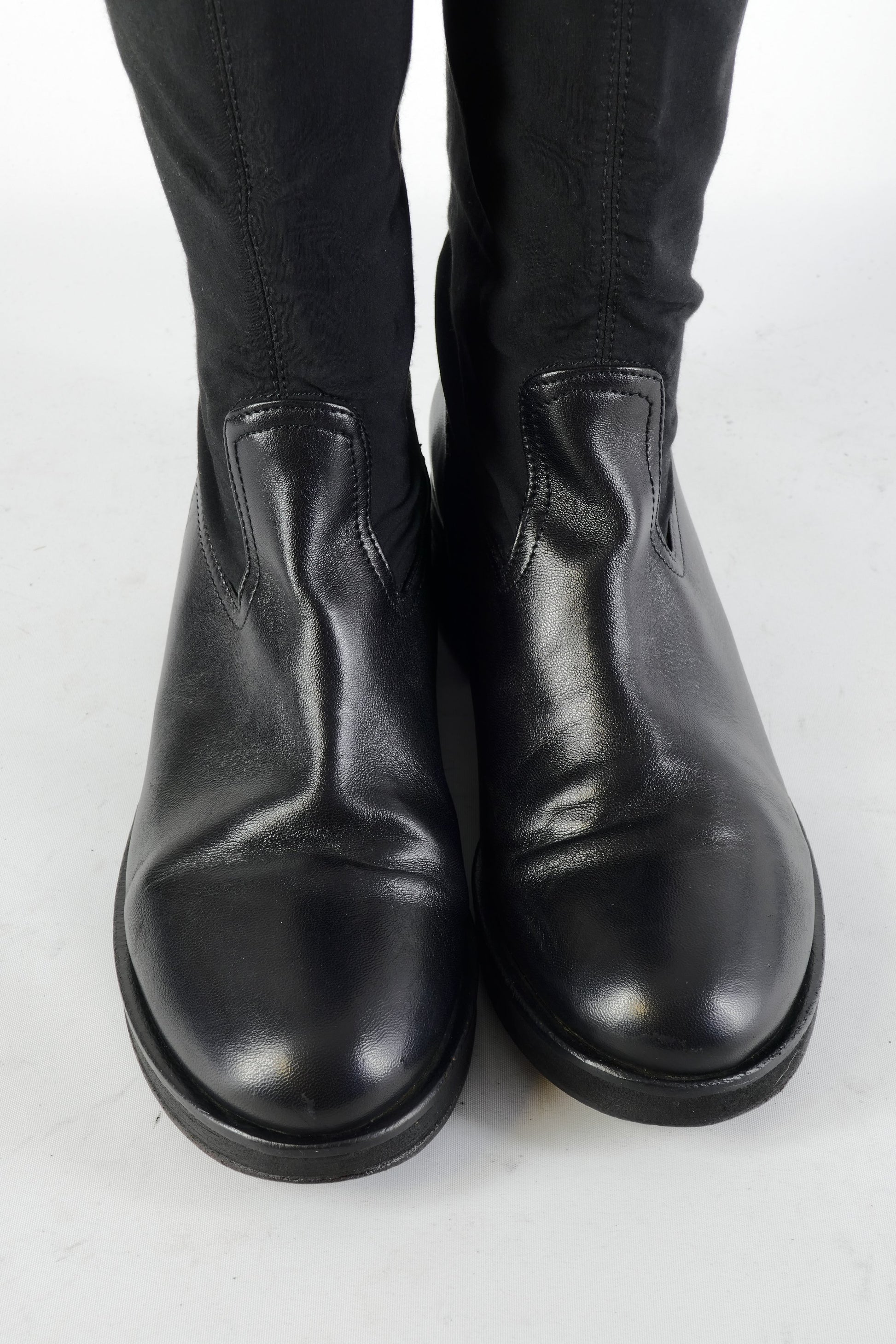 BUUTS Twinset Overknees Leder schwarz 225005-7