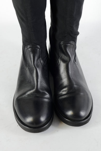 BUUTS Twinset Overknees Leder schwarz 225005-7
