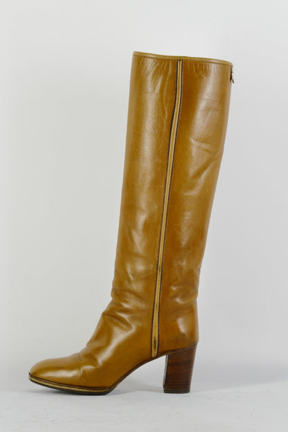 BUUTS Pollini Vintage-Stiefel Leder cognac 225008-1