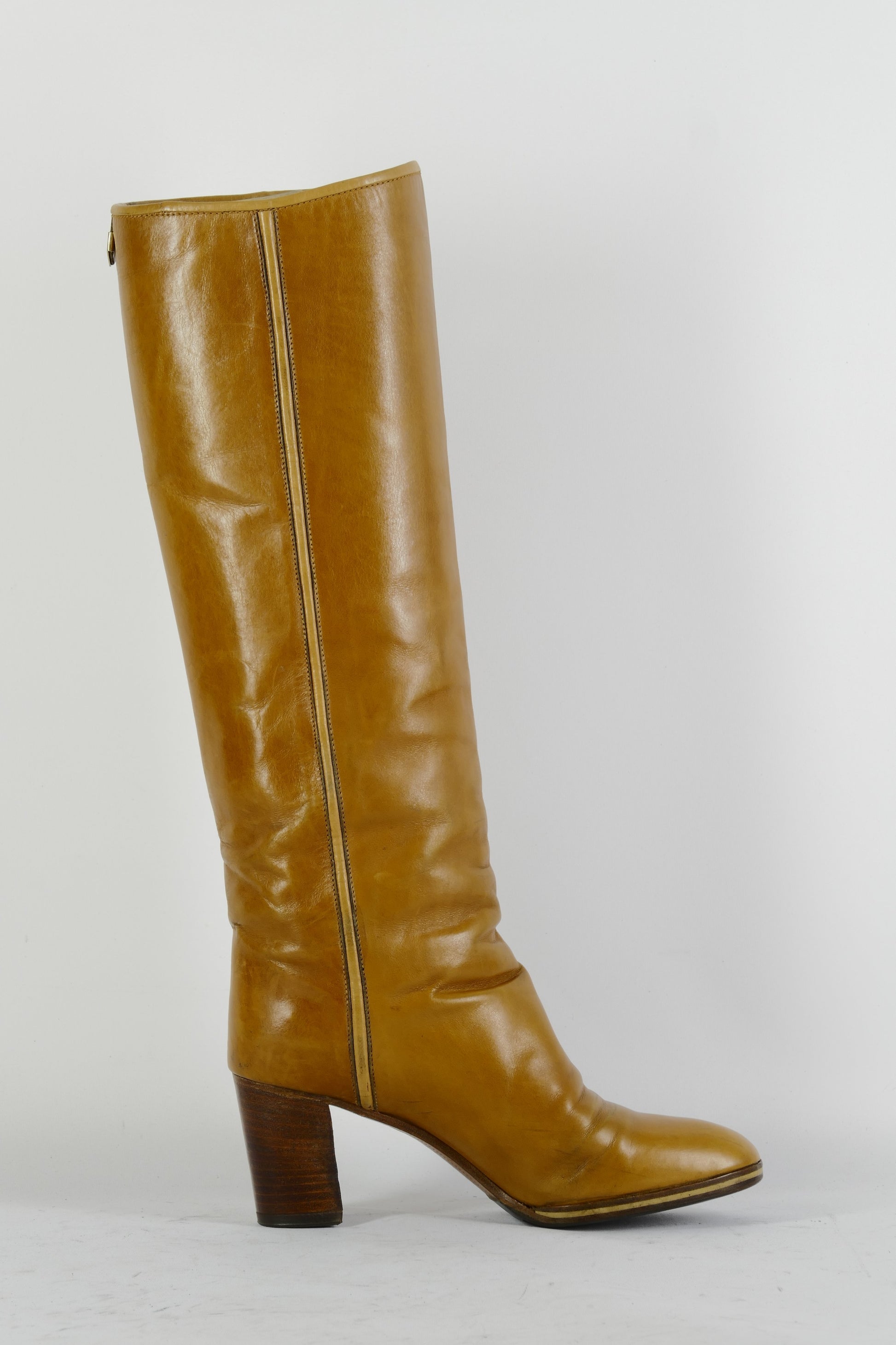 BUUTS Pollini Vintage-Stiefel Leder cognac 225008-3