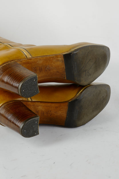 BUUTS Pollini Vintage-Stiefel Leder cognac 225008-8