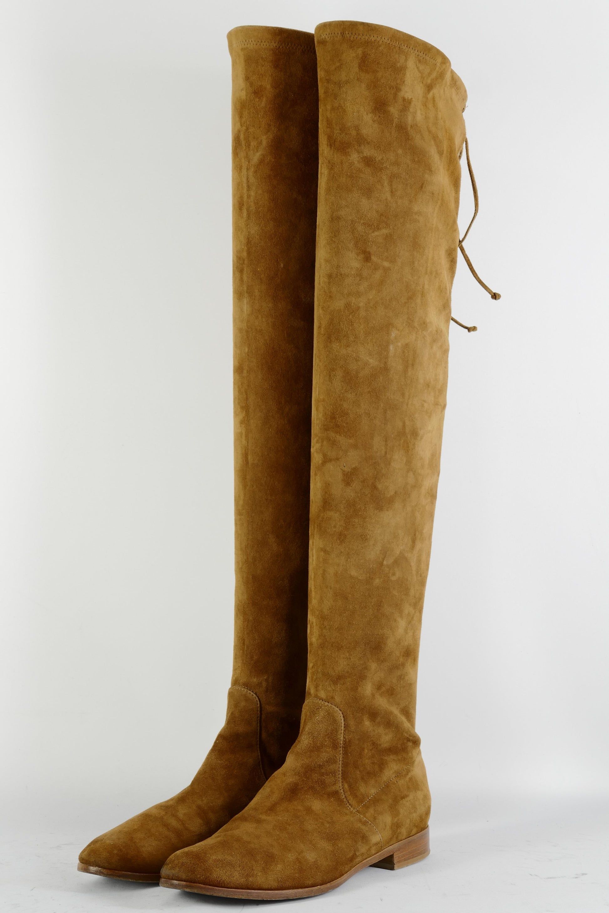 BUUTS Navyboot Overknees Wildleder cognac 225009-2