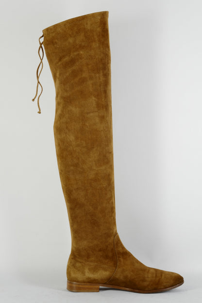 BUUTS Navyboot Overknees Wildleder cognac 225009-3