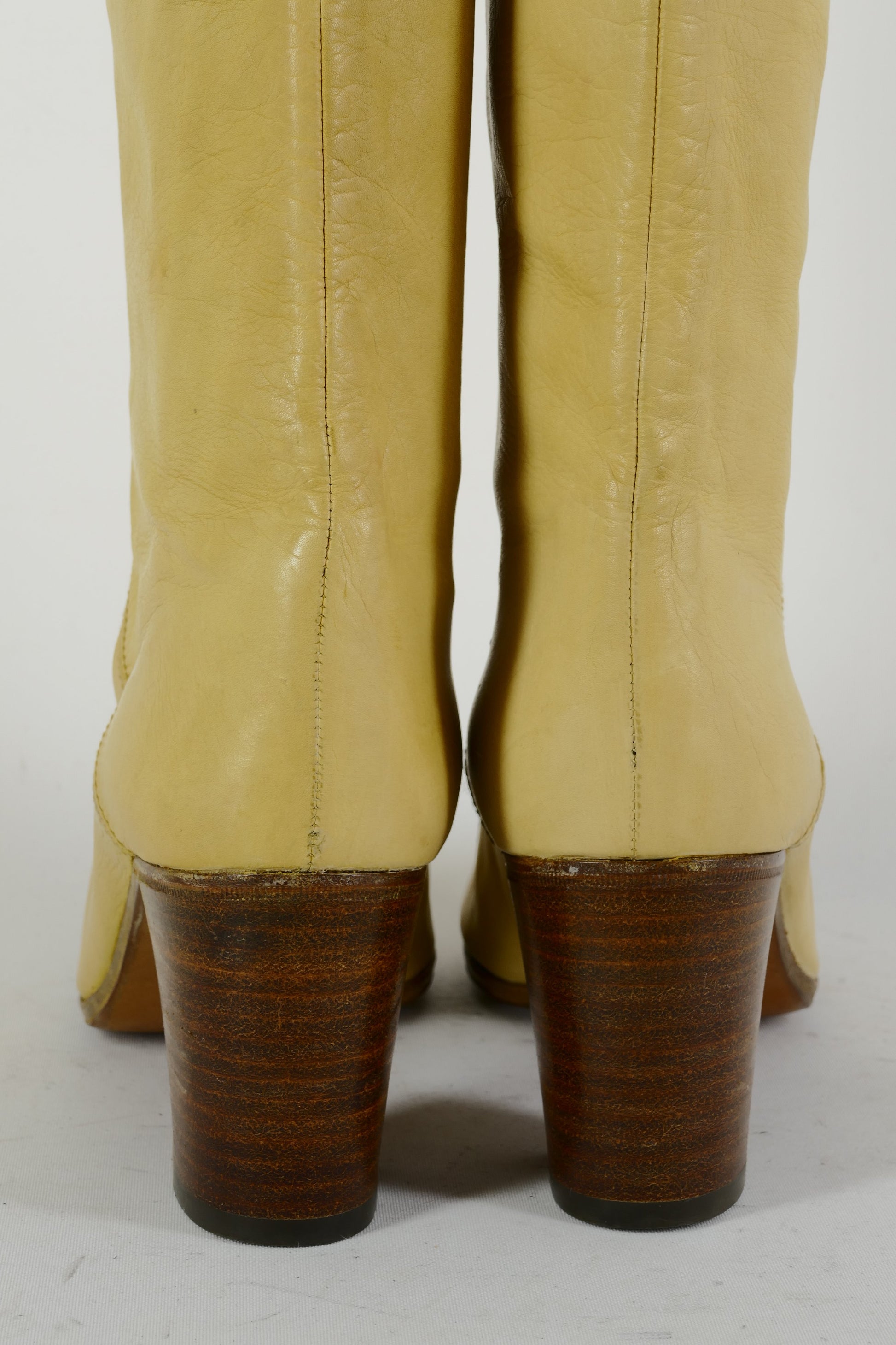 BUUTS Pollini Vintage-Stiefel Leder beige 225016-6