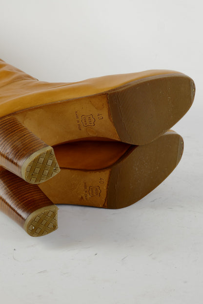 BUUTS Clams Vintage-Stiefel Leder cognac 225017-8
