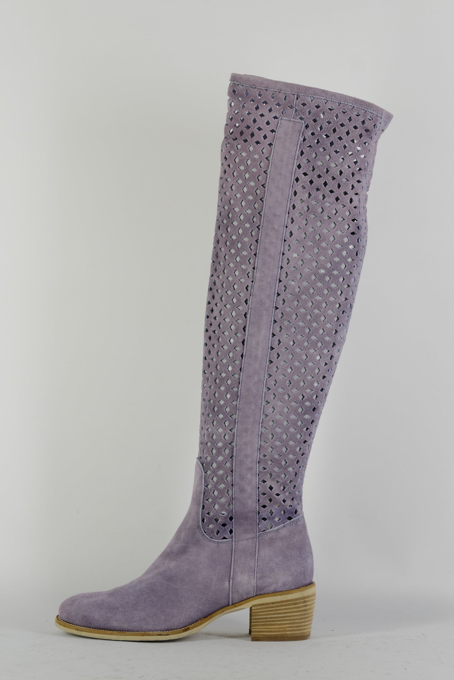 BUUTS Elena Hohe Stiefel Leder flieder 225020-1
