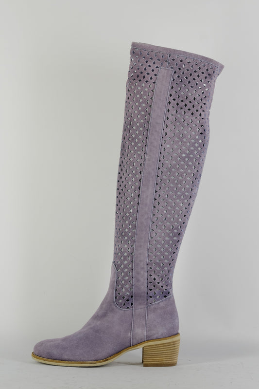 BUUTS Elena Hohe Stiefel Leder flieder 225020-1