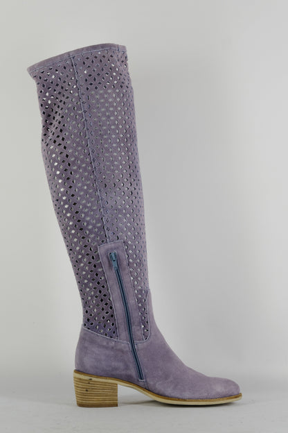 BUUTS Elena Hohe Stiefel Leder flieder 225020-3