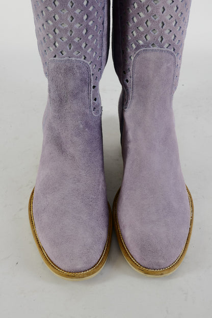 BUUTS Elena Hohe Stiefel Leder flieder 225020-7